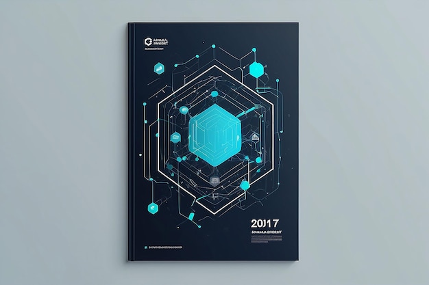 Photo annual report cover design for business generative ai