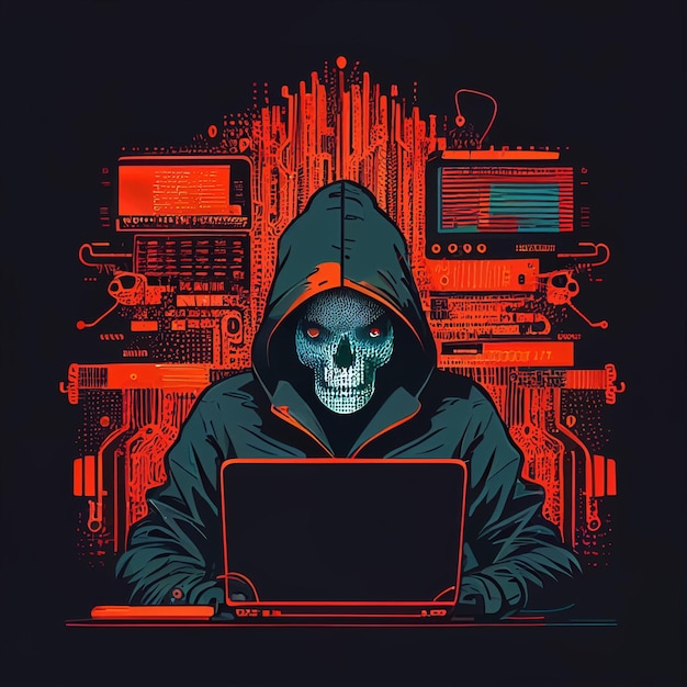 Anonymous hacker Concept of hacking cybersecurity cybercrime cyberattack etc