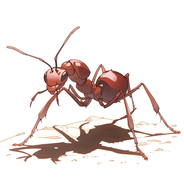 ant illustration on white background