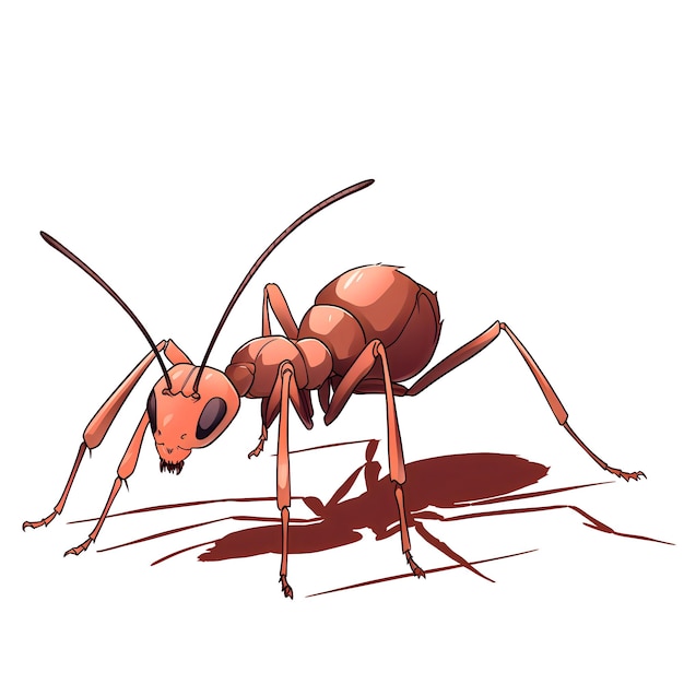 ant illustration on white background