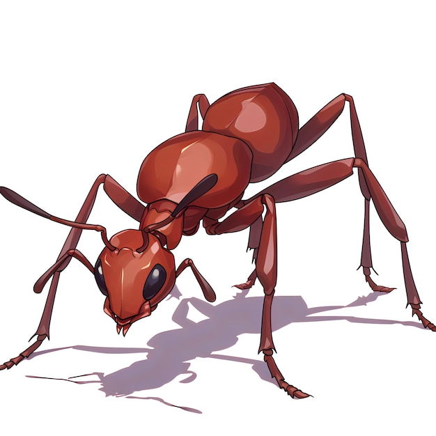 ant illustration on white background