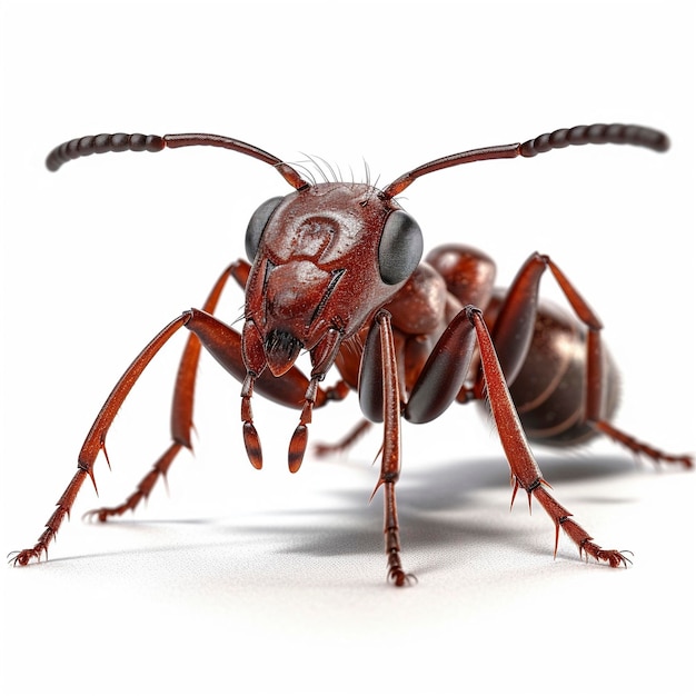 Ant isolated on white background Generative AI