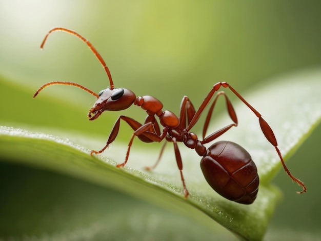 a ant on a leaf with the word ant on it