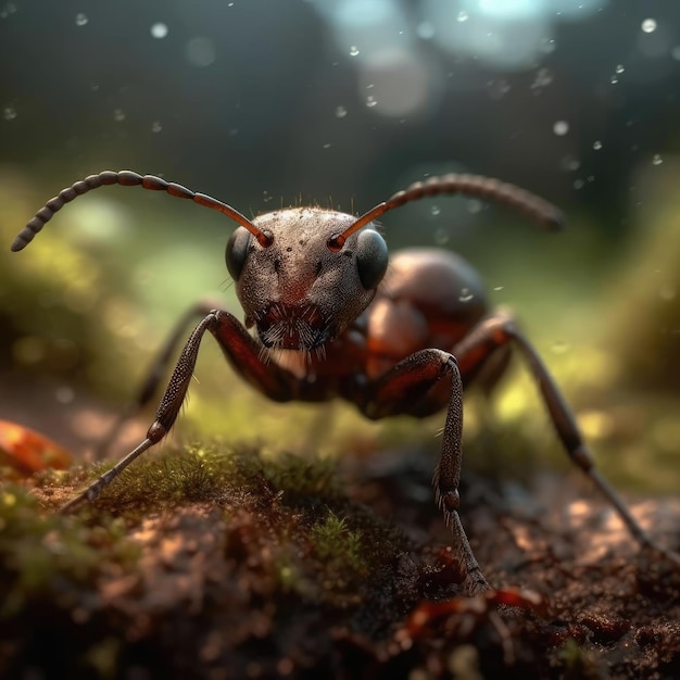 Ant in natural habitat generative AI