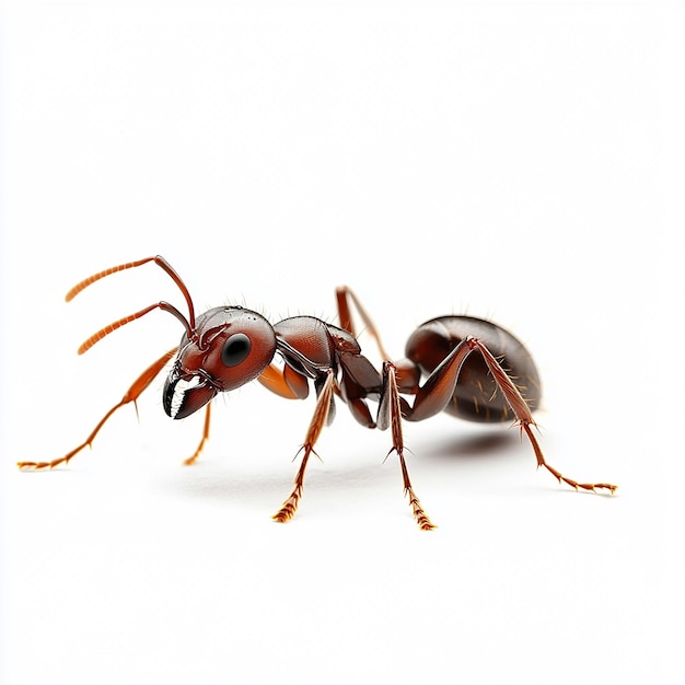 Ant on White Background