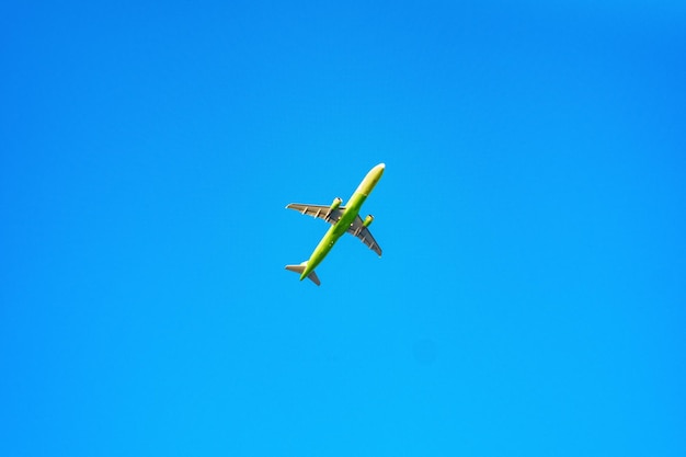 Antalya Turkey  November 17 2021 S7 Airlines plane taking off against the blue sky