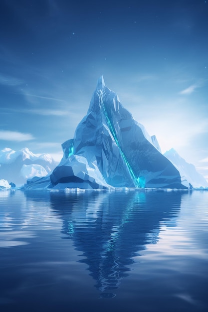 Antarctic sea iceberg Generative AI