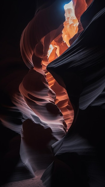 Antelope canyon national park arizona upper photography image AI generated art