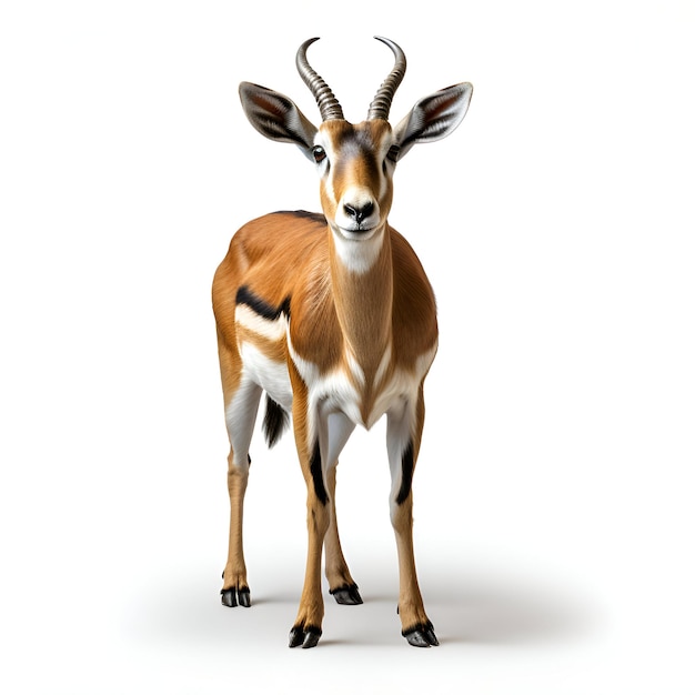 Photo antelope gazelle isolated on a white background 3d render