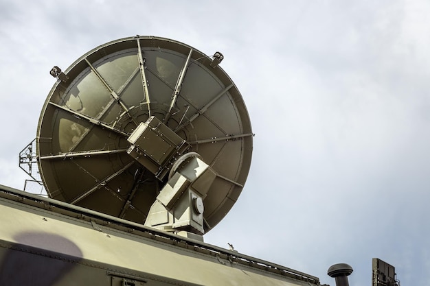 Antennas radar detection station of the antiaircraft missile system