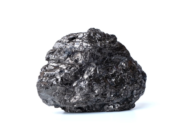 Anthracite coal isolated on white background