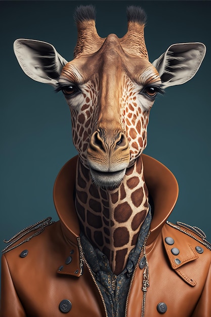 Anthropomorphic Giraffe Wall Art