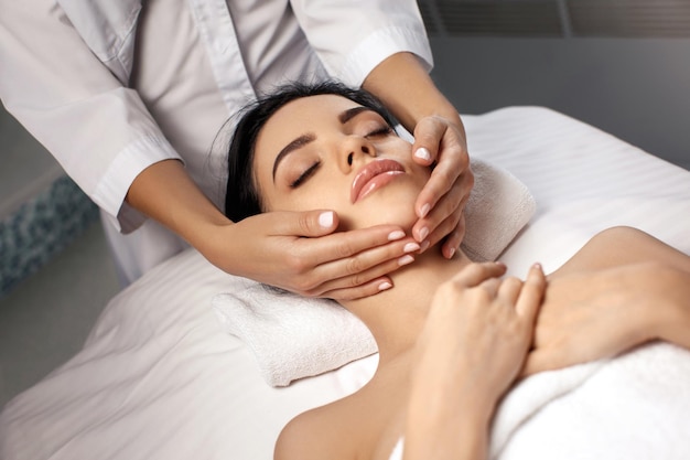 Anti-aging facial massage.