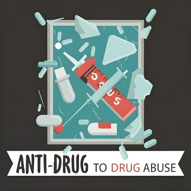 Photo anti drug day poster