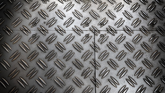 Anti slip metal sheet floor silver color background