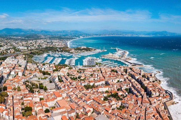 Antibes aerial panoramic view France