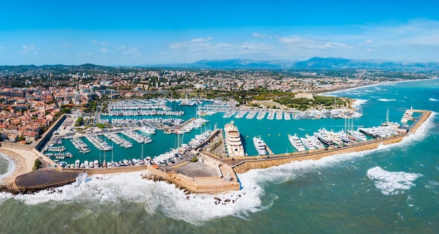 Antibes aerial panoramic view France