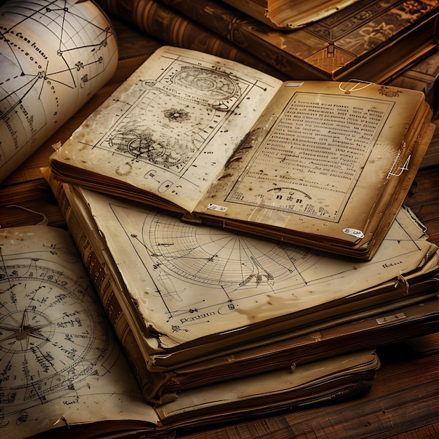 Antique Books with Astrological Charts