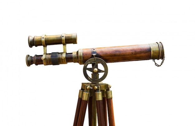 Antique brass telescope 