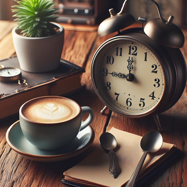 antique clock on a table