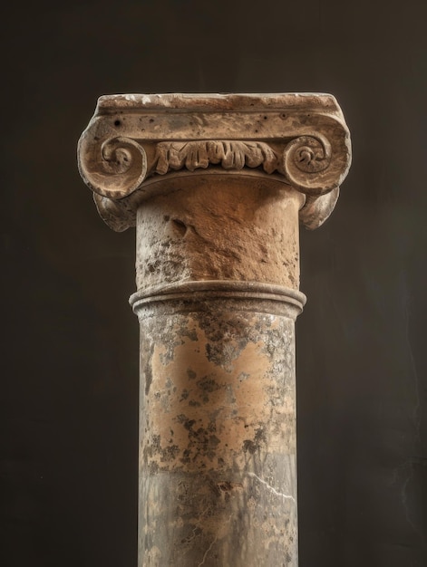 Photo antique column ancient greek or roman column