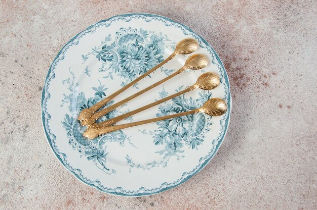 Antique metal cocktail spoons