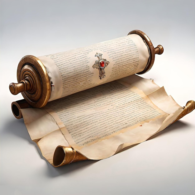 Antique parchment scroll vector illustration icon for print and design