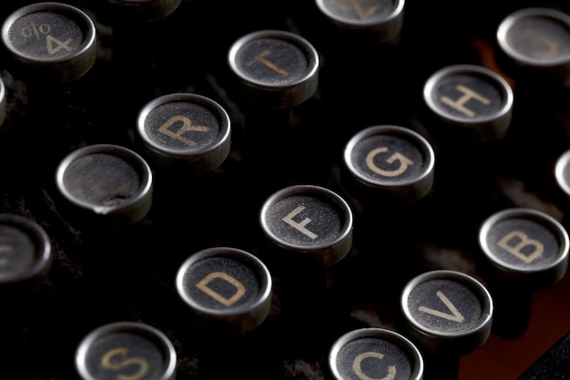 Antique typewriter keys