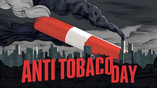 AntiTobacco Day Motivational Quotes Illustrationtypography