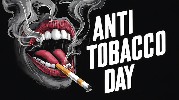 AntiTobacco Day Motivational Quotes Illustrationtypography