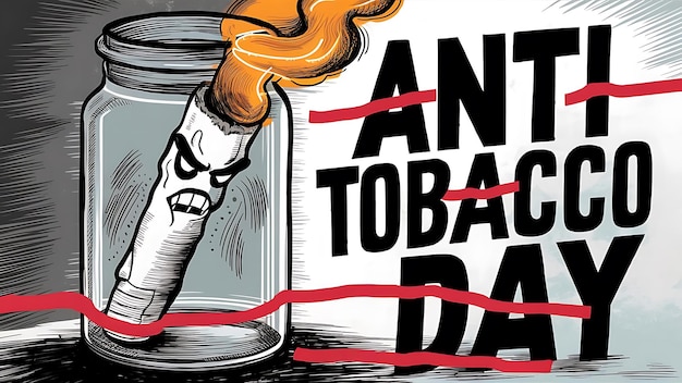 AntiTobacco Day Motivational Quotes Illustrationtypography