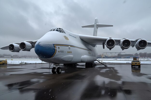 Antonov cargo plane before being destroyed Ai generated