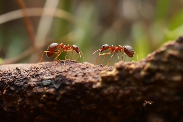 Ants Teaming Up to Build a Bridge Generative AI