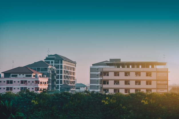 Apartment Dormitory Architecture Building sky sunlight morning