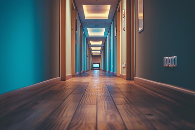 Apartment Hallway Featuring Wood Floor