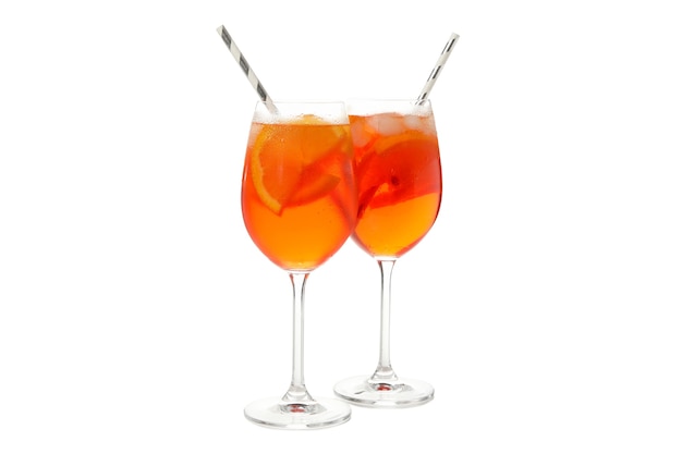 Aperol spritz cocktail isolated