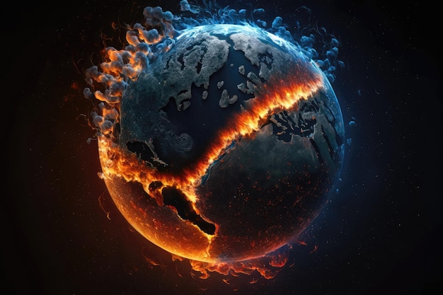 Apocalyptic Earth on Fire