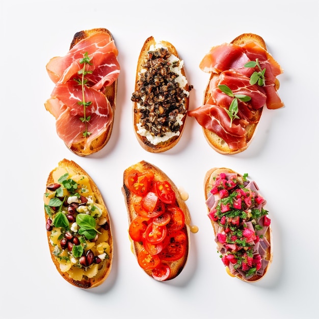 Appetizers board with traditional spanish tapas set italian antipasti snacks