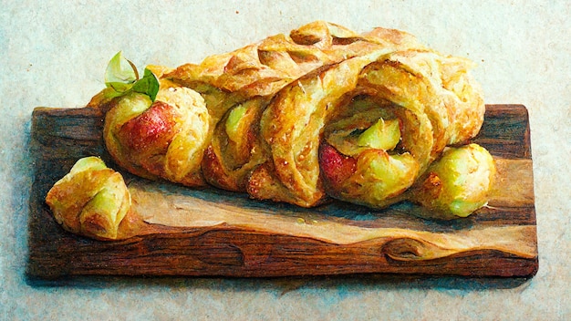 Appetizing apple strudel