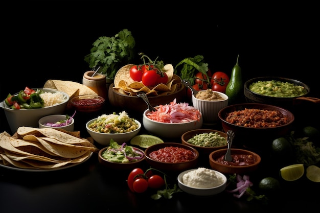 Appetizing Assortment of Mexican Dishes