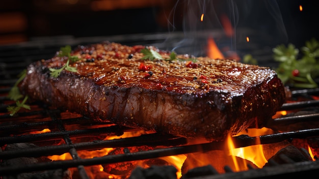 Appetizing grilled steak Tasty food Grilled meat