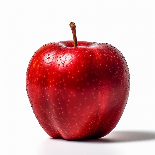 Apple fruit food melon white background slice red white ripe juicy fresh green