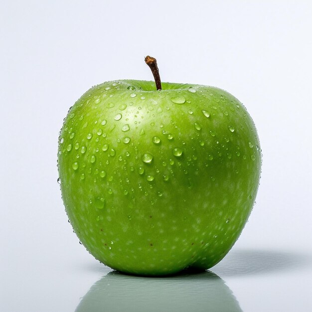 Apple fruit food melon white background slice red white ripe juicy fresh green