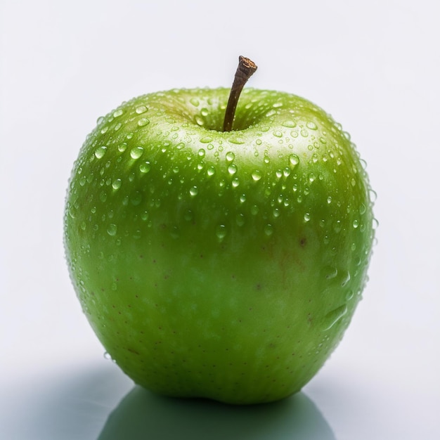 Apple fruit food melon white background slice red white ripe juicy fresh green