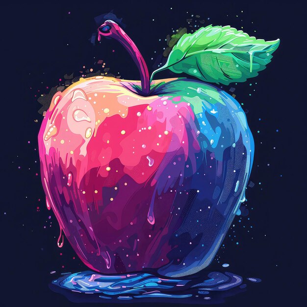 Apple Fruit Vector Illustration HighQuality 8K