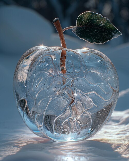 apple made of glass