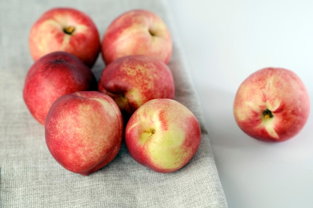 Apple nectarine Nectarine crossed with apple on a white table