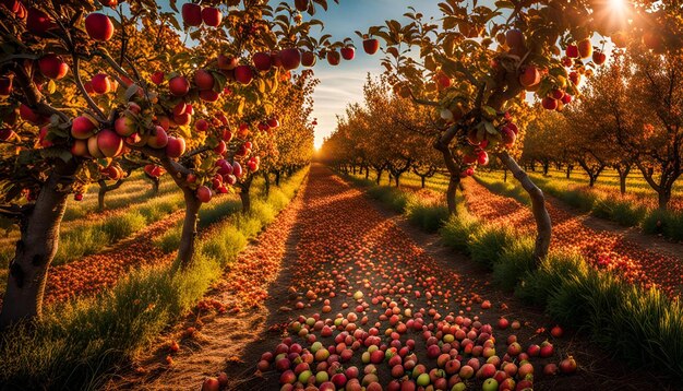 Apple Orchard in Autumn