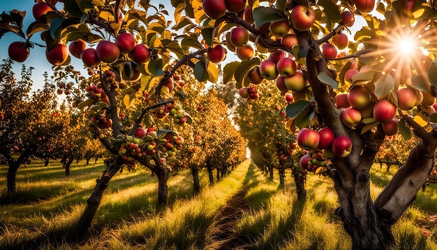 Apple Picking in Fall