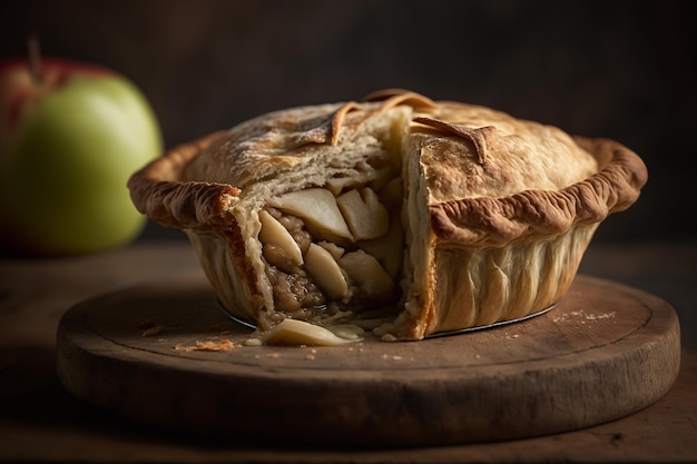 Apple pie with cinnamon spicy Generative AI